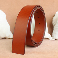 No Buckle 3.3 cm and 3. 8cm Belts for Mens High Quality Pin Buckle Male Strap Genuine Leather Waistband Ceinture Homme