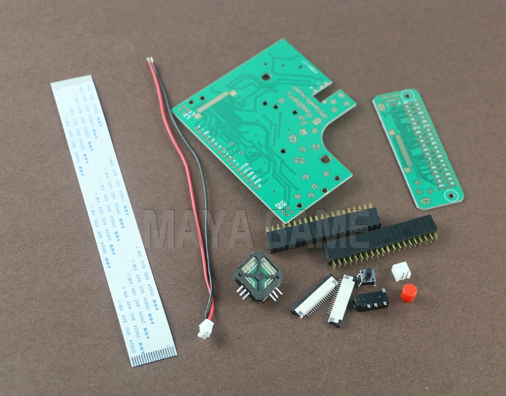 5 Juegos nuevo DIY 6 botones PCB tablero interruptor cable conector Kit para Raspberry Pi GBZ para Game Boy GB Zero GBO DMG-001