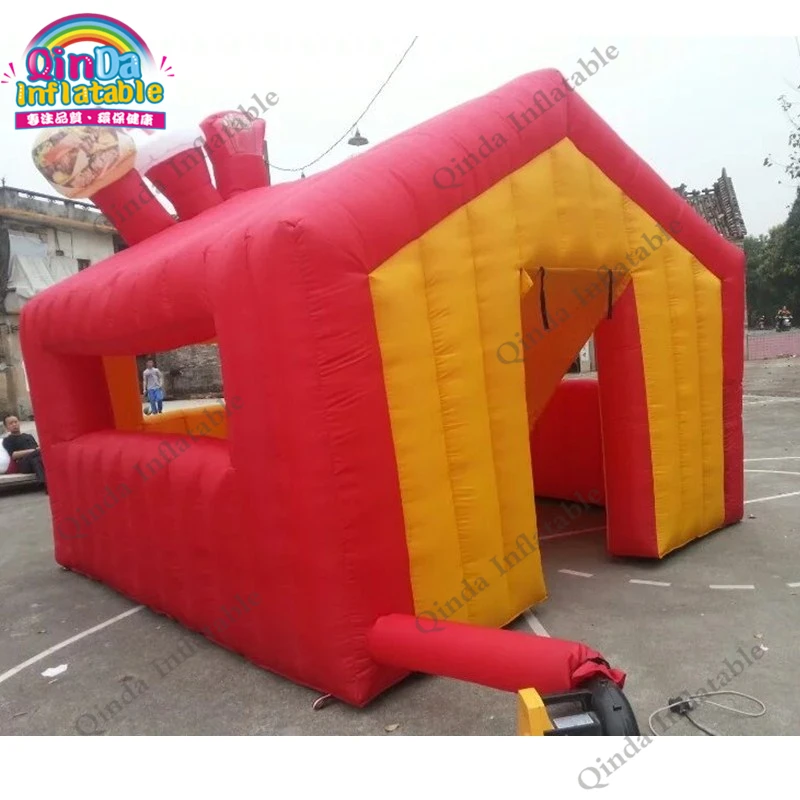 Customized Inflatable Food Booth Stand Shop,4*4*3m Pop Up Inflatable Stall For Chriden'Day Decoration