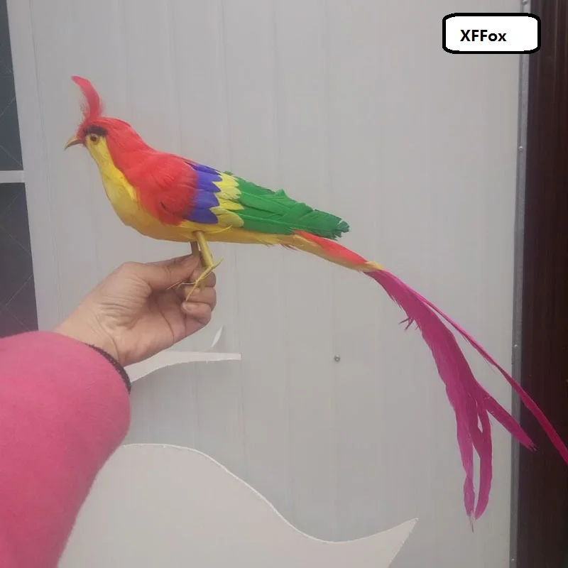 

big real life Phoenix model foam&feather simulation colorful bird doll gift about 50cm xf0433