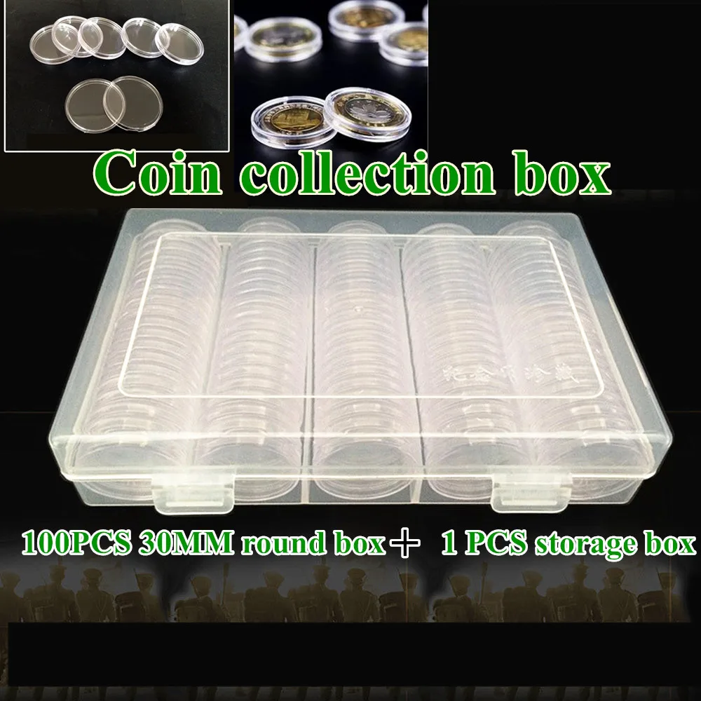 

Metal Detector Transparent Coin Collector protection Box Kit Treasure Hunt Coin Storage Box Set