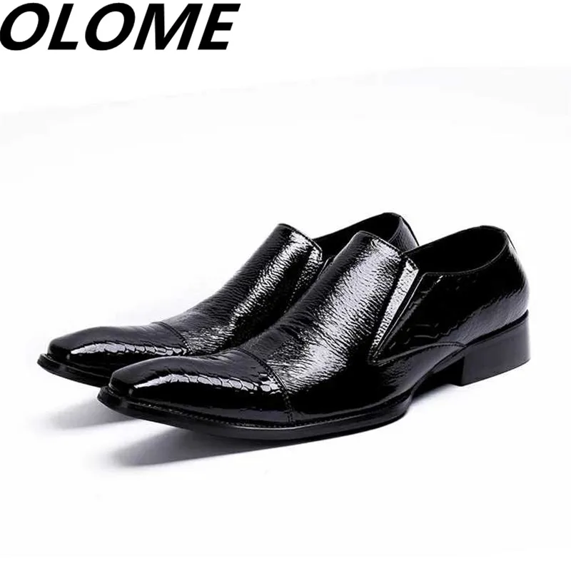 

zapatilla hombre black crocodile skin genuine leather Square Toe shoes dress men business office formal flats italian oxford