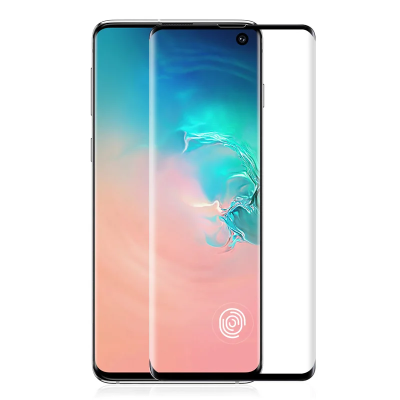 Curved Tempered Glass for Samsung Galaxy S10 Plus Screen Protector for Samsung S10E S10plus S 10 Plus E Fingerprint Unlock Film