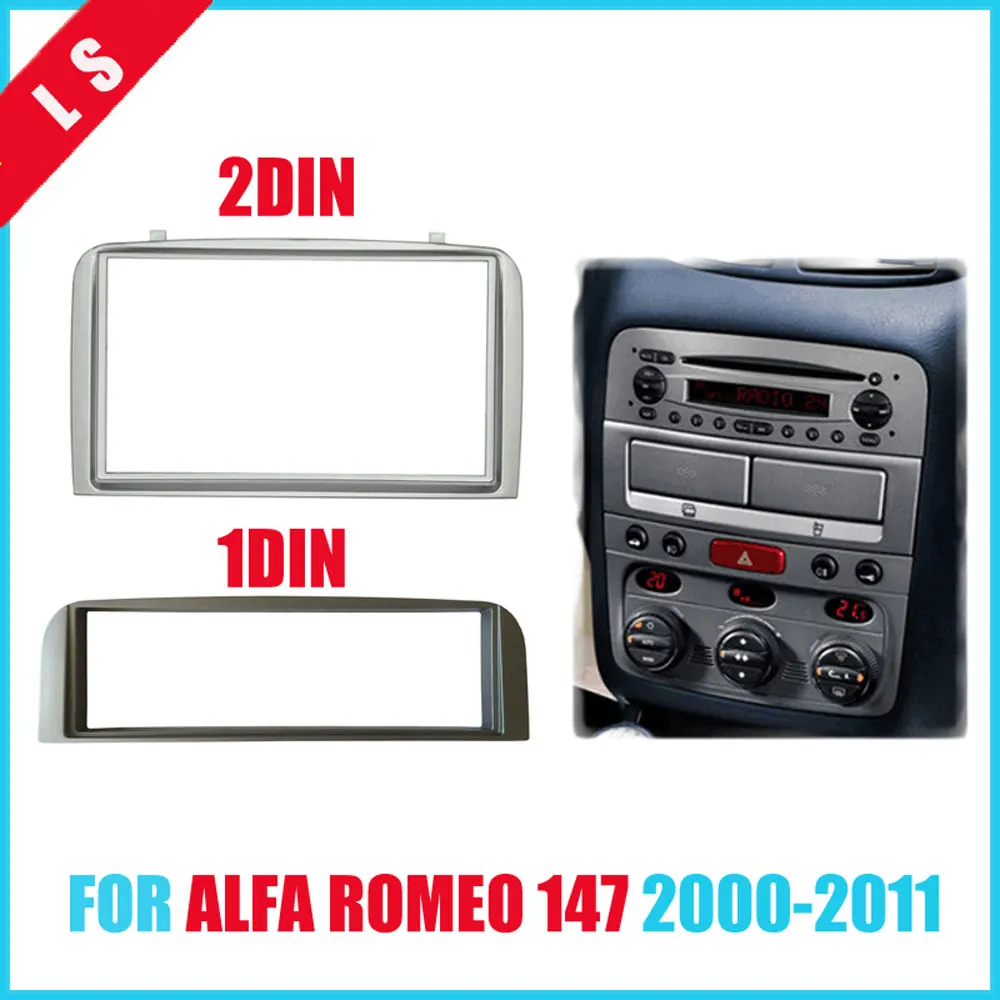 ダブル-din-用-carav-アルファロメオ-147-ラジオ-dvd-ステレオ-cd-パネルダッシュ取付トリム筋膜キット顔枠ベゼル-1-2din