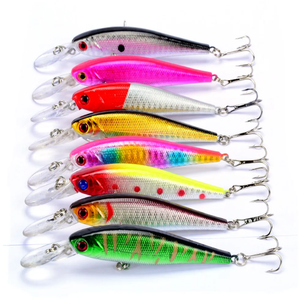 1pcs Minnow Pesca Wobblers Fishing Lure Hard Bait 10cm 9.4g Swimbait with Treble Hooks isca artificial Pike Bait Fishing Tackle