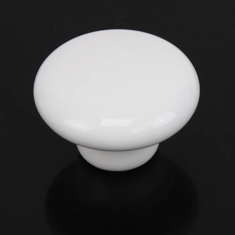 32mm 38mm White ceramic furniture knobs simple porcelain drawer cabinet knobs ceramic dresser pulls