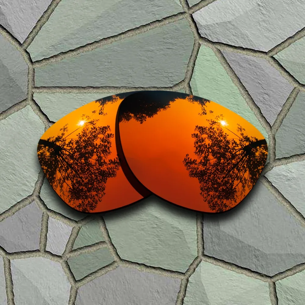 Red Orange&Jade Green Sunglasses Polarized Replacement Lenses for Oakley Frogskins