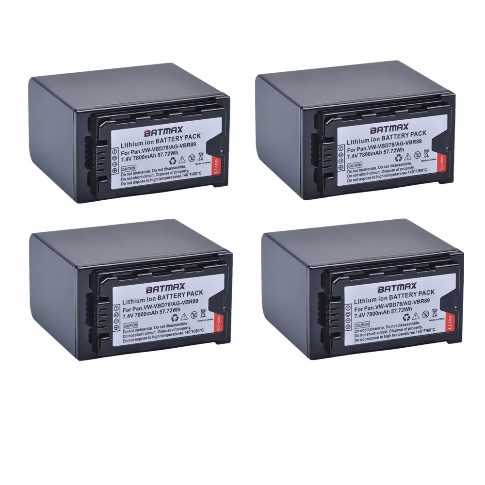 

Bamtax 4pc VW-VBD78 VBD78 Li-ion Battery for Panasonic VW-VBD58 VBD29 VBR89 Batteries AJ-HPX260MC,HPX265MC,PX270,PX298,HC-X2000