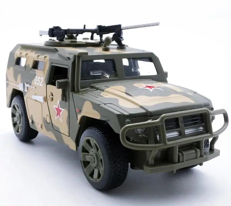 1:32 scale alloy pull back SUV model,tiger military armored vehicles,4 open doors,metal diecasts,sound light toy,Free Shipping