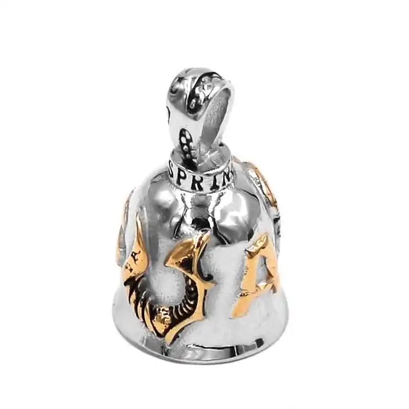 Classic Biker Eagle Wings Bell Pendant Stainless Steel Jewelry Christmas Gift SWP0507