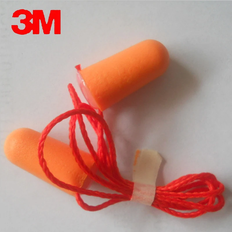 

20pair 3M 1110 Authentic Slow Rebound Foam Soft corded Ear Plugs Noise Reduction Earplugs Swimming Protective earmuffs