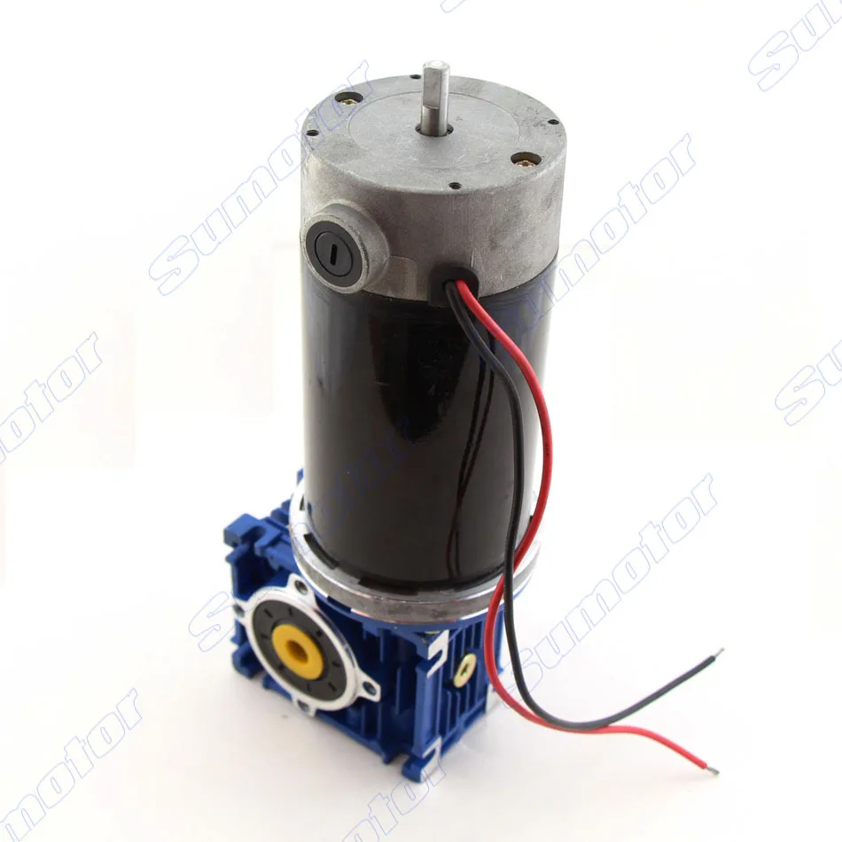 GW80170 DC 12V 24V tail shaft for encoder Worm Geared Reducer electric motor Large power Big torque Low speed Industry machinery