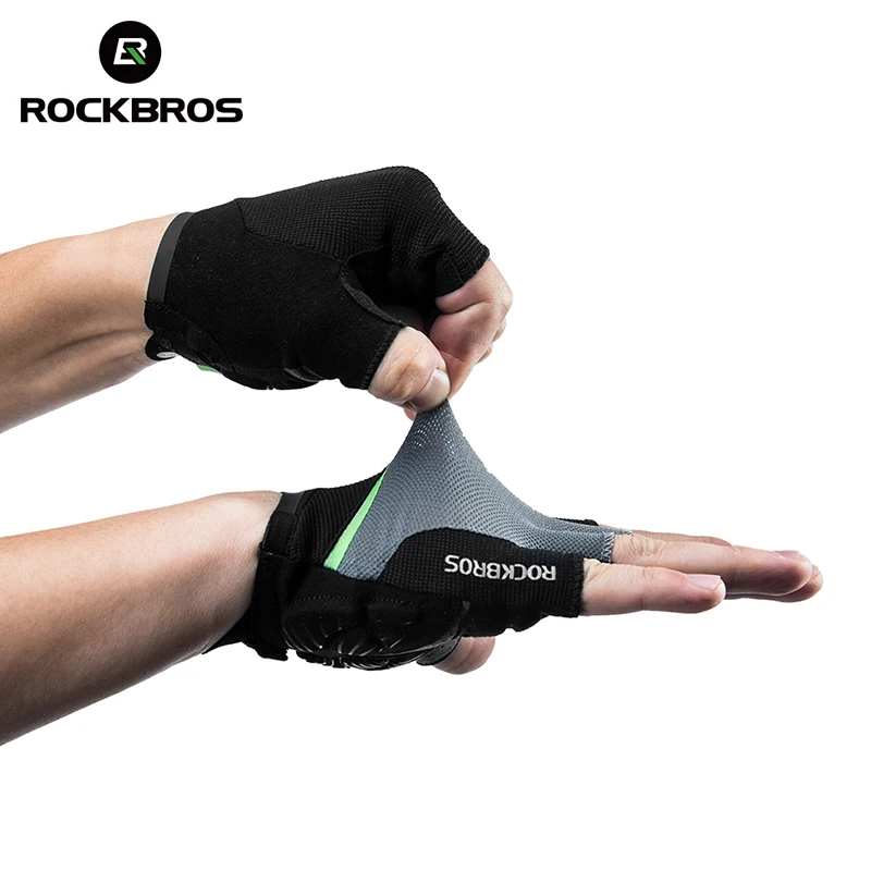 ROCKBROS Half Finger Cycling Gloves Gel Pad Anti-Shock Summer  Breathable MTB Road Bike Gloves For Men Women Cycling Equipment