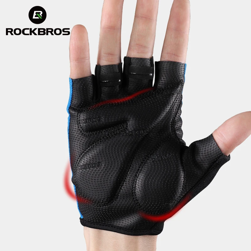 ROCKBROS Cycling Gloves Bike Bicycle Half Fingger Gloves Shockproof Breathable Outdoor Sports Cycling Gloves Cycling Equipment