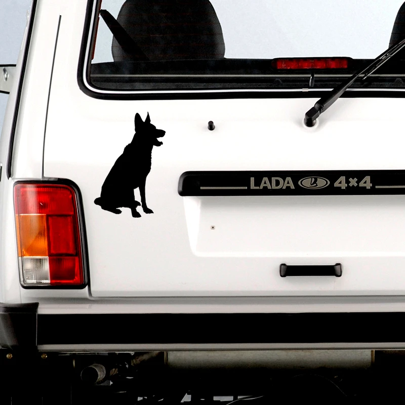 15*22cm German Shepherd Dog funny car sticker vinyl decal white/black car auto stickers for car bumper window car decor