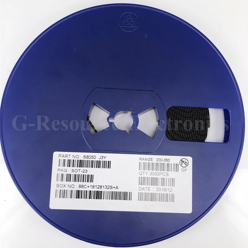 ترانزستور إشارة الصمام الثلاثي S8050 J3Y SOT-23, NPN SMD جديد وأصلي 100 قطعة