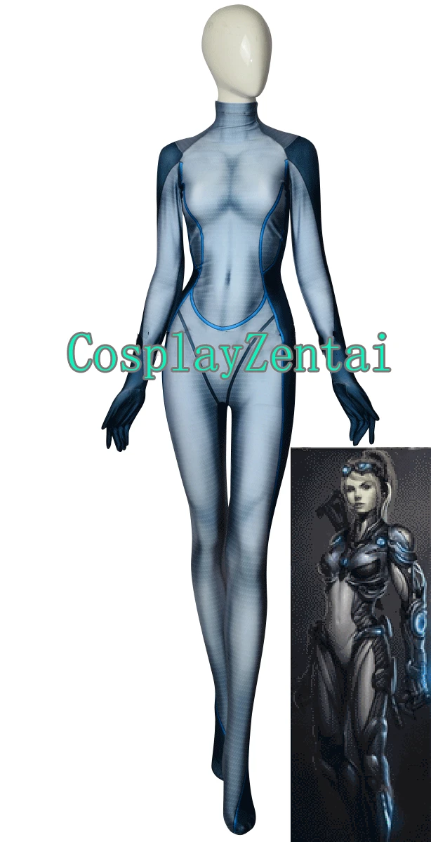 Nova-disfraz de LICRA con estampado 3D para mujer, traje de Zentai para halloween, mono, hecho a medida