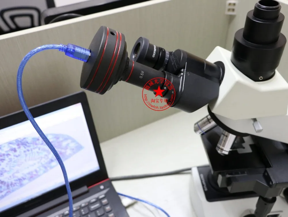 Microscópio biológico trinocular 0,5x, câmera industrial, adaptador de interface ccd de 0,5 vezes, adaptador de lente ocular eletrônico