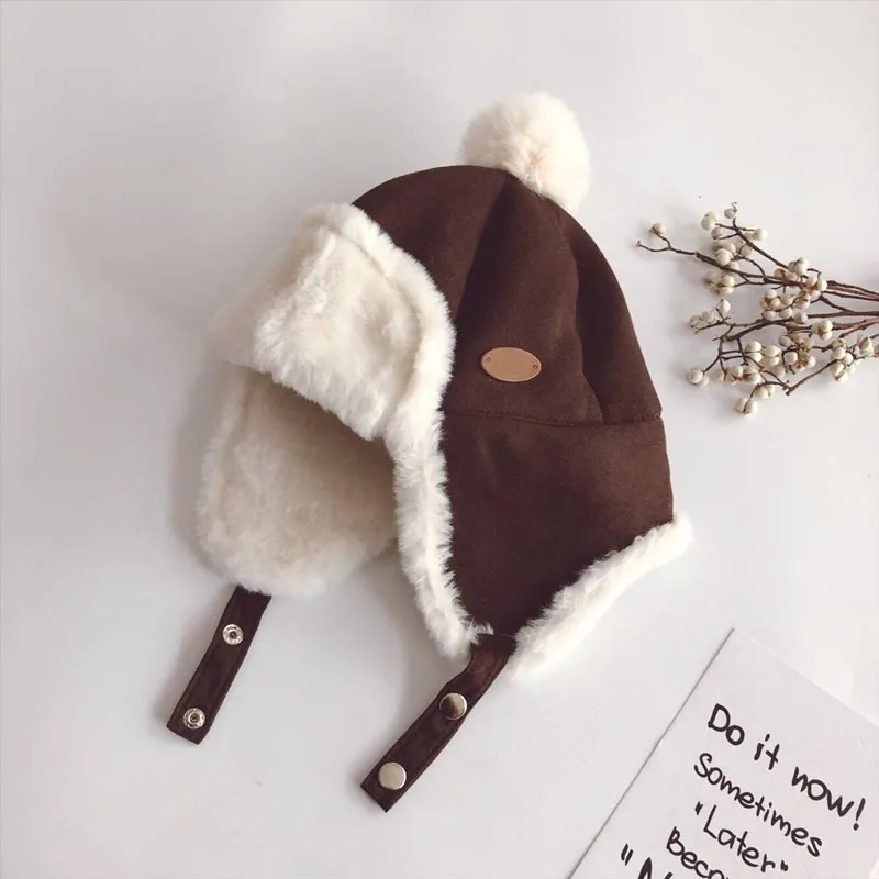 Winter 1-5 Years Baby Hat Warm Thinken Caps For Girl Boy Newborn Photography Props Bonnet Enfant Infant Hats Christmas Gift