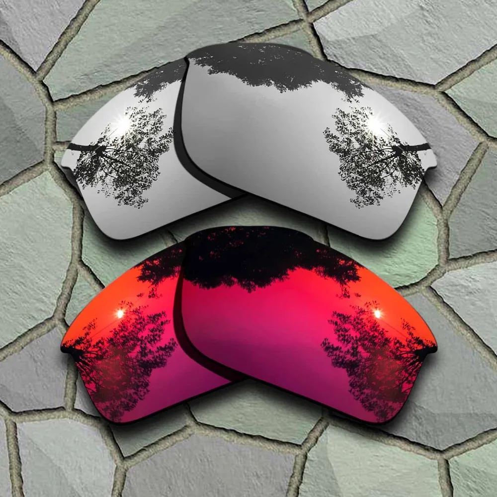 

Chrome&Violet Red Sunglasses Polarized Replacement Lenses for Oakley Bottle Rocket