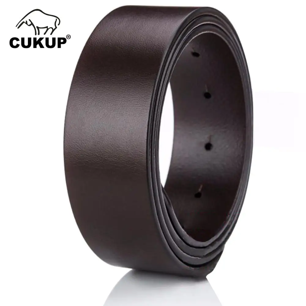 

CUKUP Men's 100% Full Grain Genuine Leather Pin & Smooth Belts for Men Strap Vintage Belts 38mm Width Without Buckle NCK625