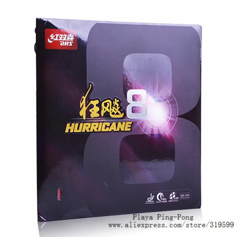 DHS Hurricane8 Hurricane 8 Pips-In Table Tennis PingPong Rubber With Sponge