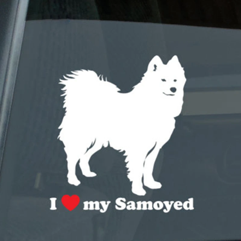 Kocham mojego Samojeda Naklejka wycinana winylowa Sammy