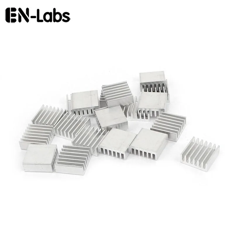 

En-Labs 50pcs Silver 14x14x6mm Aluminum Heat Sink Radiator Heatsink HDD RAM CPU GPU Amplifier Electronic Chip heat dissipation