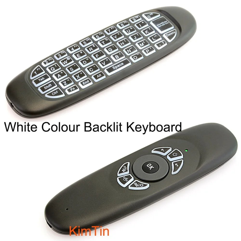 Russian C120 Fly Air Mouse Wireless Backlit Keyboard 2.4G Rechargeable Remote Controller 360 degree Control For Mi X96 TV BOX