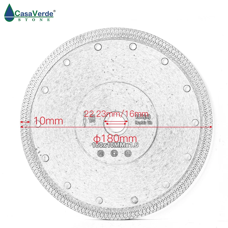 Miễn phí vận chuyển DC-SXSB05 7 inch kim cương sứ lưỡi cưa 180mm cho gốm sứ gạch cắt