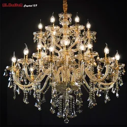 Modern Crystal Chandelier Lighting LED Candle Lustre Lighting Big For Living Room Hotel Pendant Chandelier Lamparas 110V-220V