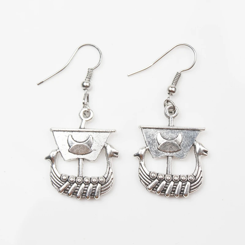 Glamour for women 2019 Vintage Earrings Lifebuoy Compass Pirate Ship Steering Wheel Earrings set  DIY Handmade love gift