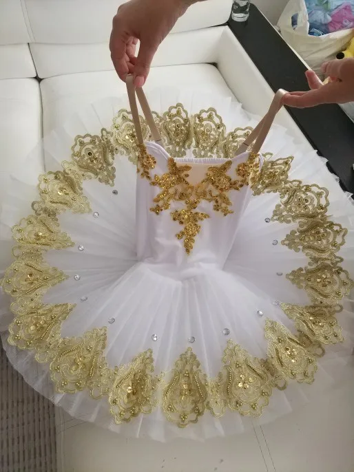 Professional Ballet Tutus Adult Swan lake Ballet Dance Clothes for girls Pancake tutu Child Ballerina Figure Skating Dress