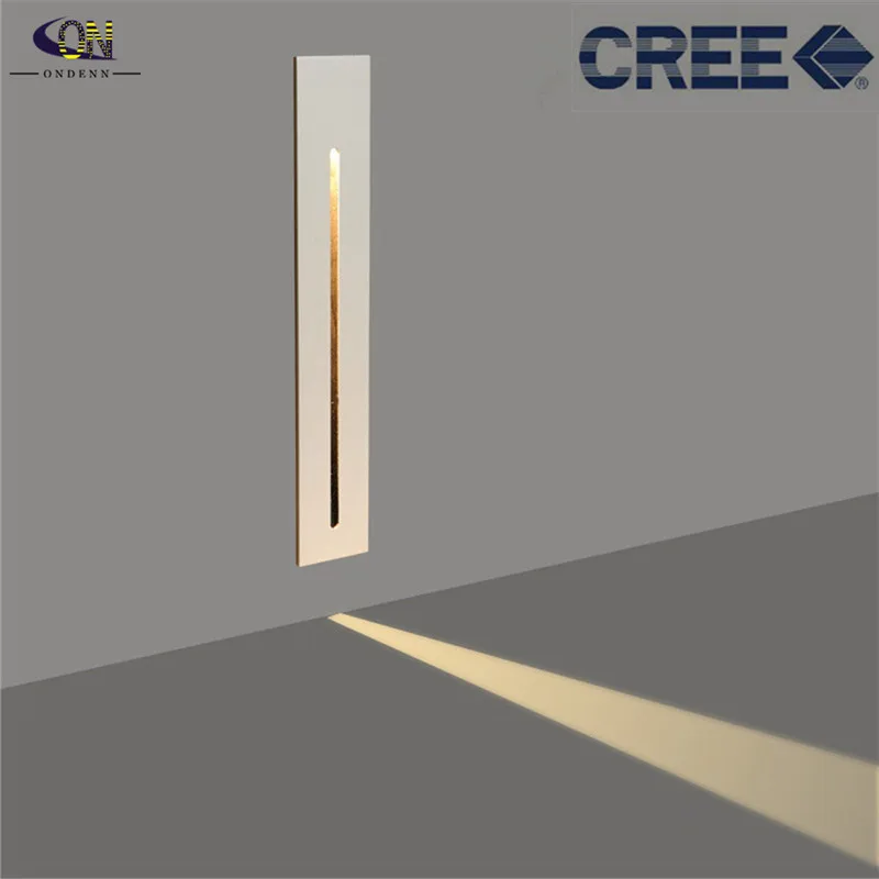 Waterproof 3W LED Stair Steps Lights PIR Motion Sensor 3W LED Recessed Decoration Hallway Buried Wall Lamp AC85-265V