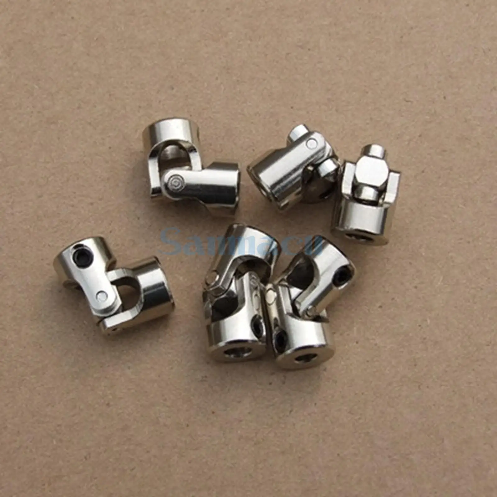 Mini Acoplamiento de cardán, unión Universal, chapado en hierro, ángulo de rotación de 2mm a 10mm, 45 grados