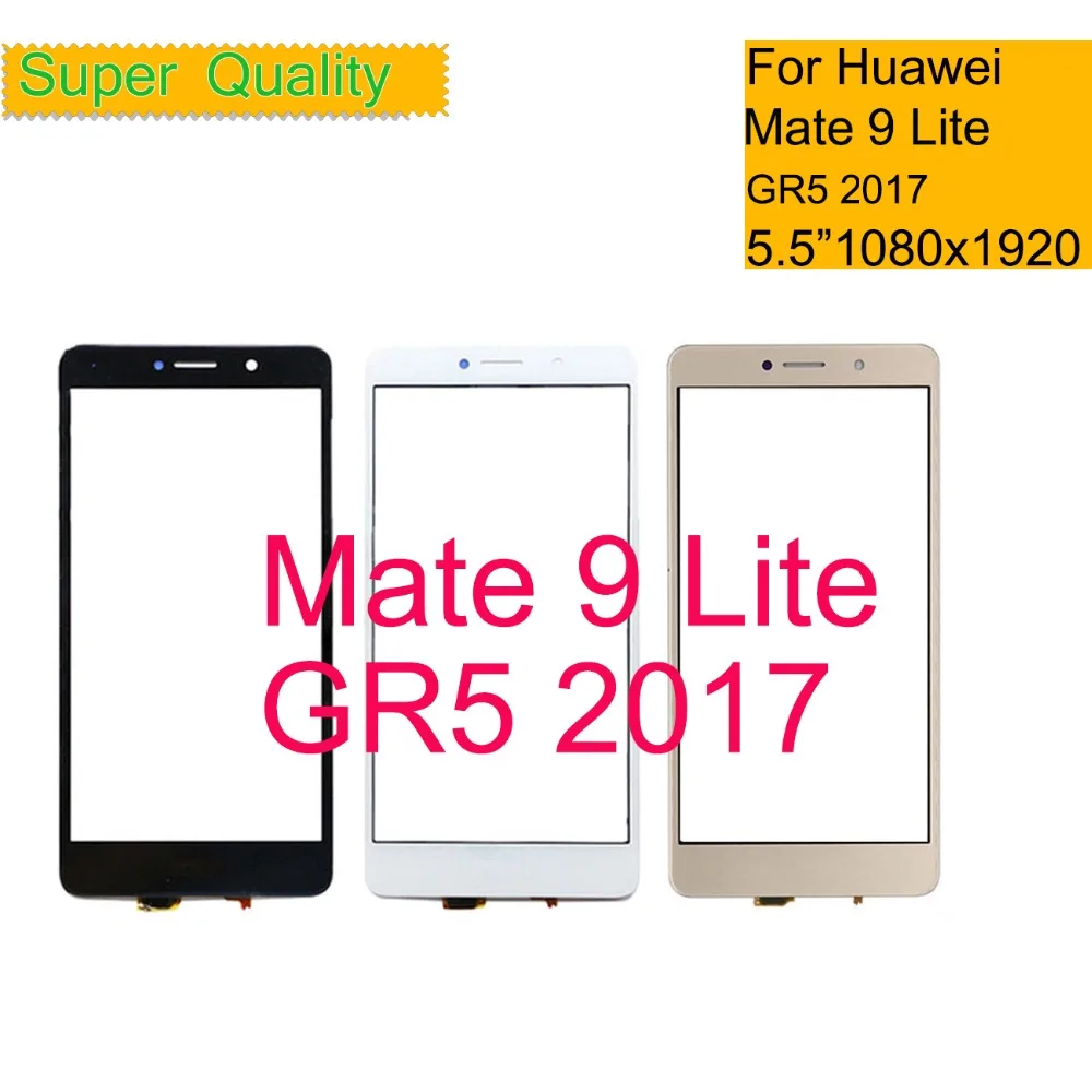 10Pcs/Lot For Huawei Mate 9 Lite Touch GR5 2017 BLL-L21 BLL-L22 BLL-L23 Touch Screen Touch Panel Sensor Digitizer Front Glass