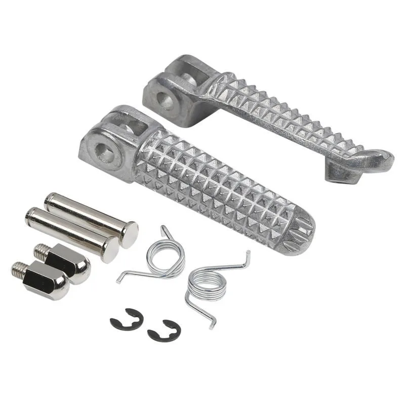 Front Footrests Foot pegs For YAMAHA YZF R1 1998-2021 R6 1999-2020 R6S 2003-2009 Silver Black Motorcycle