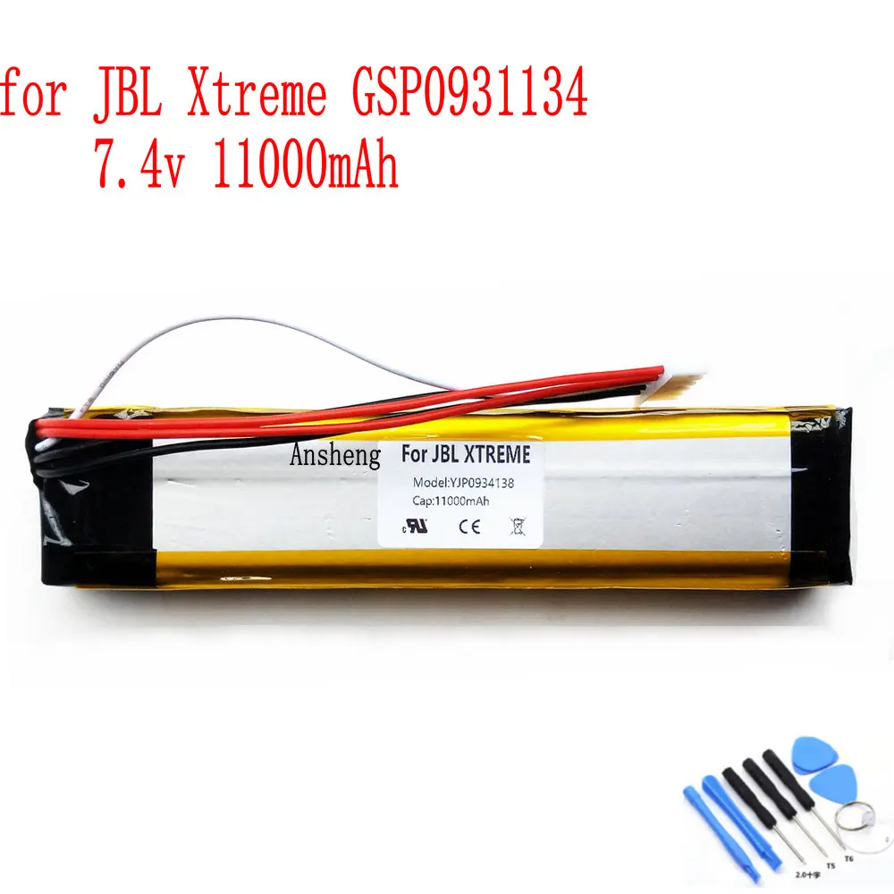 

100% NEW Original 7.4v 11000mah GSP0931134 Large capacity battery for JBL XTREME bluetooth wireless speaker