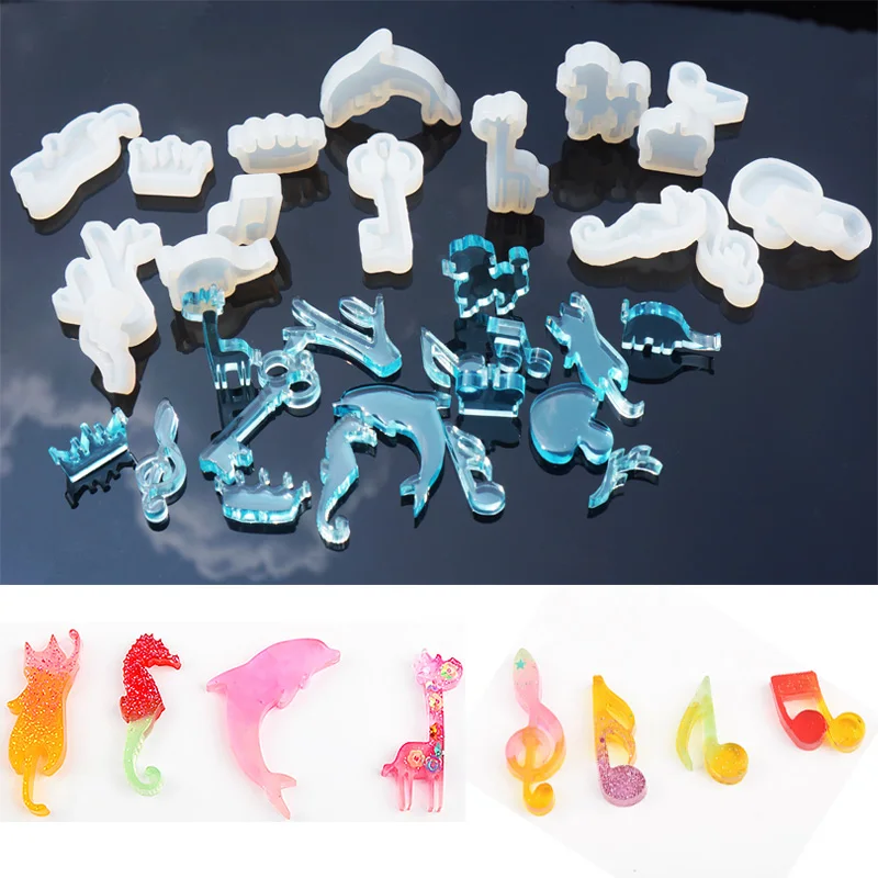 

1PC Music Cat Deer Shaped Silicone Jewelry Mold UV Resin Epoxy Tools Jewelry Making Tools DIY Pendant Molds