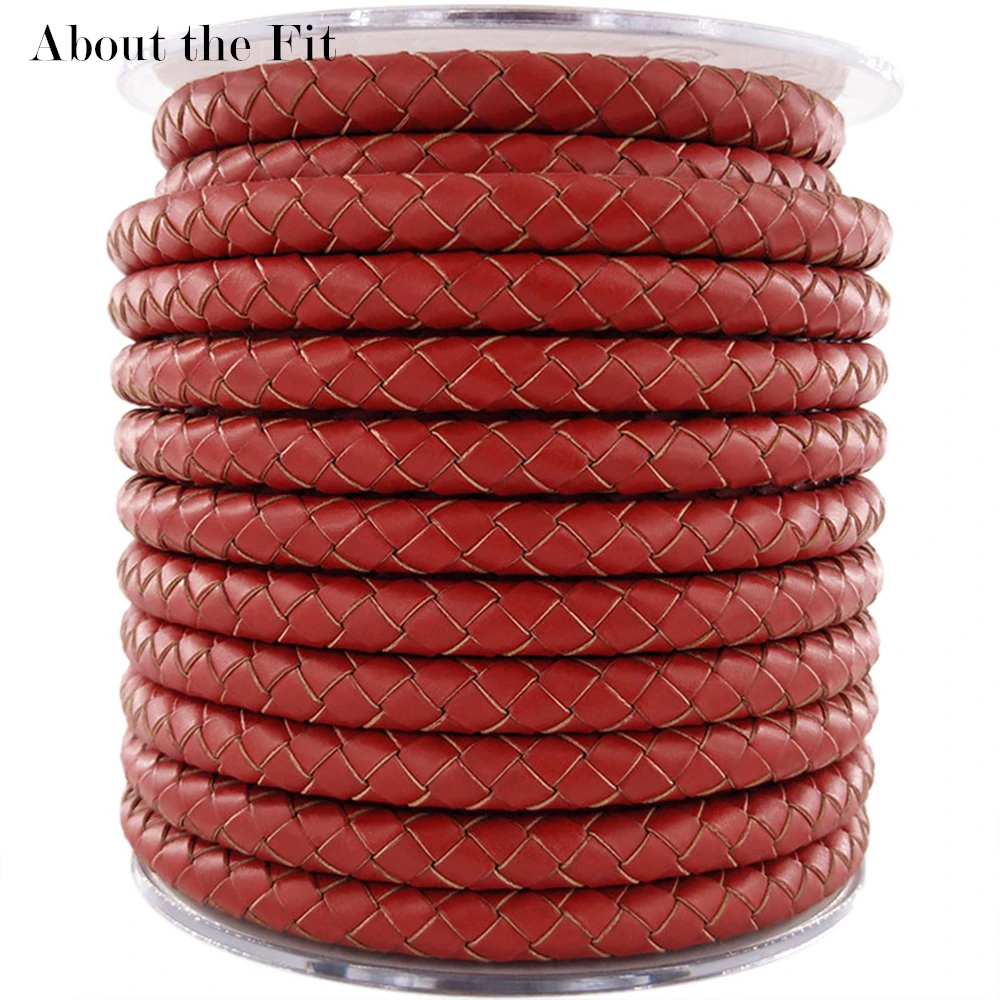 About the Fit 7mm 10Meters Genuine Braided Leather Cord Real Leather Crafts Beading Accessories Lacing Jewelry Making Woven Rope