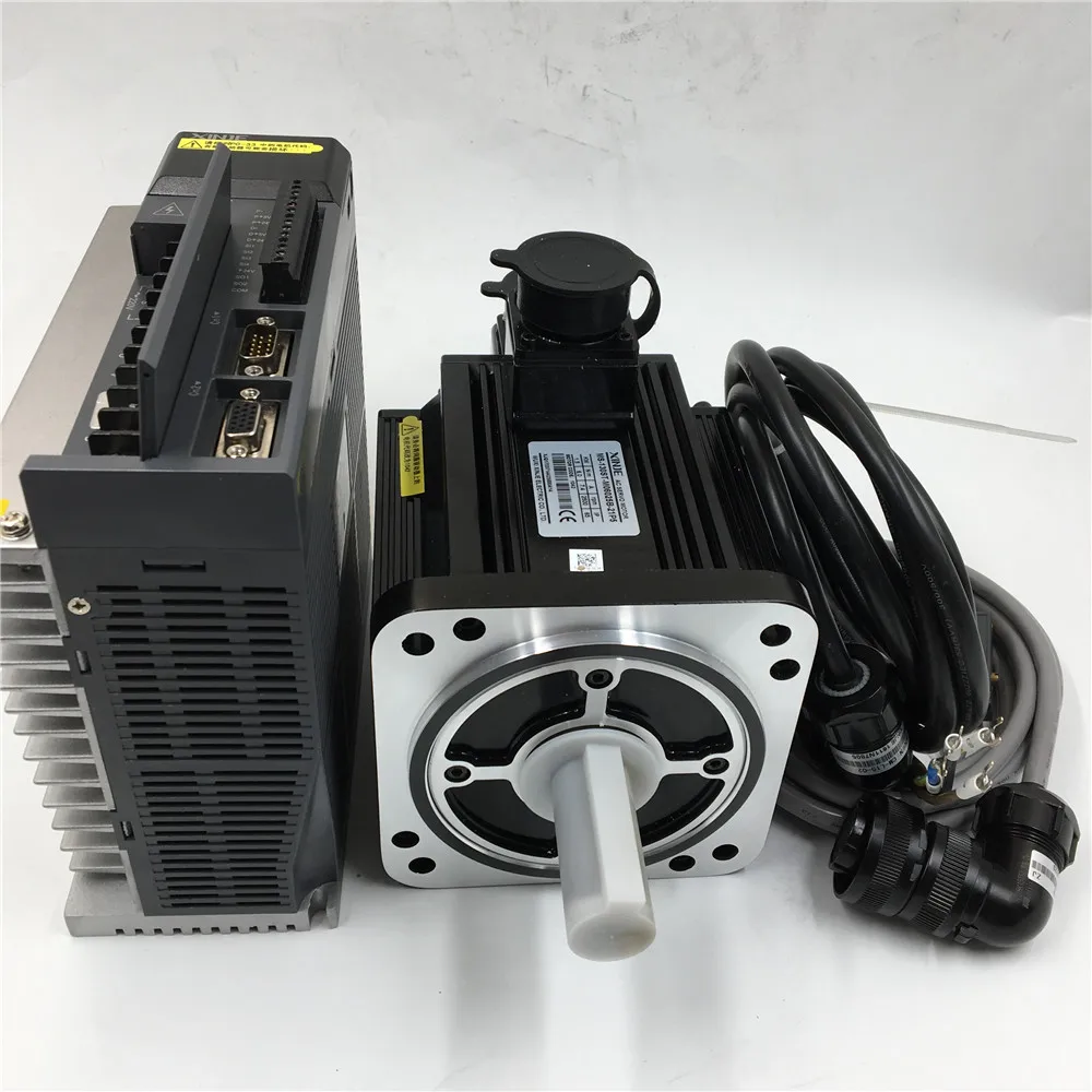 

AC220V Servo Motor 2.3KW & Driver 15N.m 1500rpm & 3M Encoder Cable Power Cable CNC Kit MS-130ST-M15015B-22P3+DS3-22P3-PQA