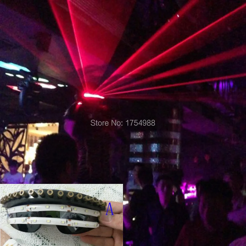 Free shipping Nightclub glasses laser fashion LED laser glasses red led glasses dj laser show party supplies