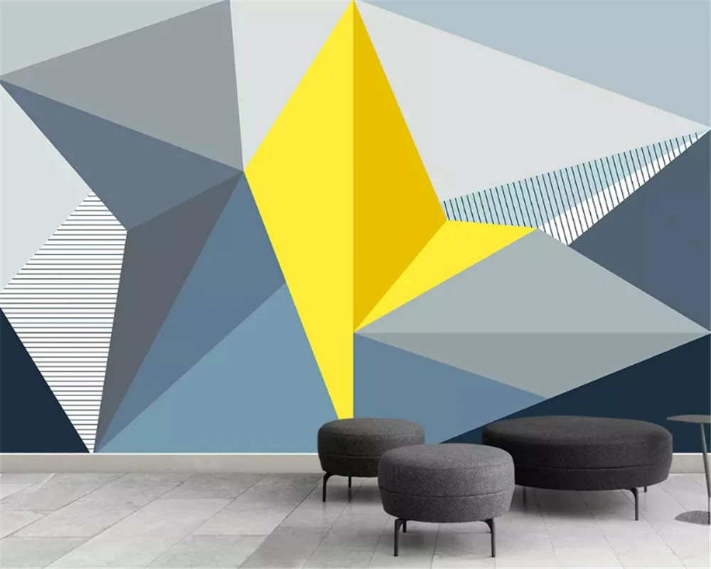 beibehang Custom personality wall paper 3D triangle triangle modern classic minimalist background papel de parede 3d wallpaper