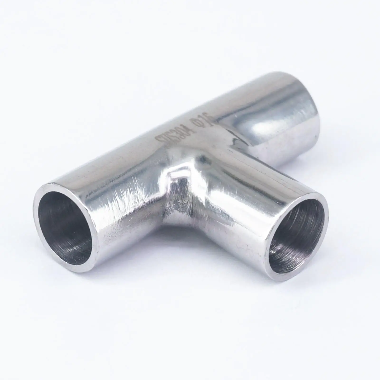 16Mm O/D 304 Rvs Sanitair Weld Tee Connector Pijp