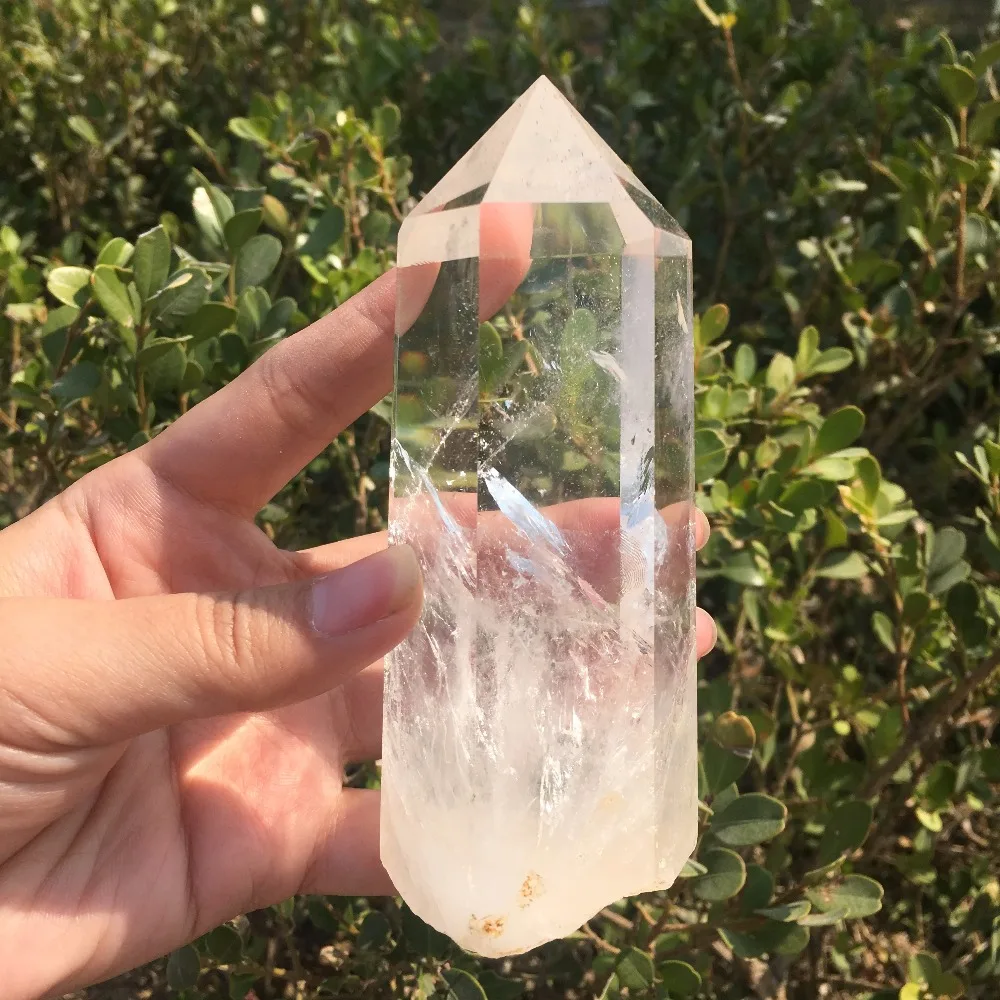 280g Large Clear Lemurian Seed Quartz Natural Point Cluster Crystal Rough Healing