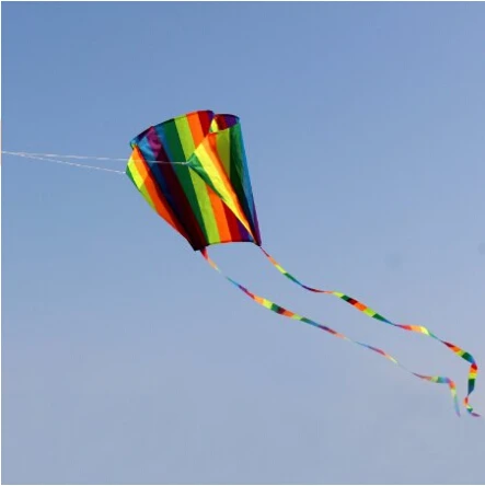 High Quality Pocket Kites For Kids 31-Inch Rainbow Parafoil Kite With Flying Tools