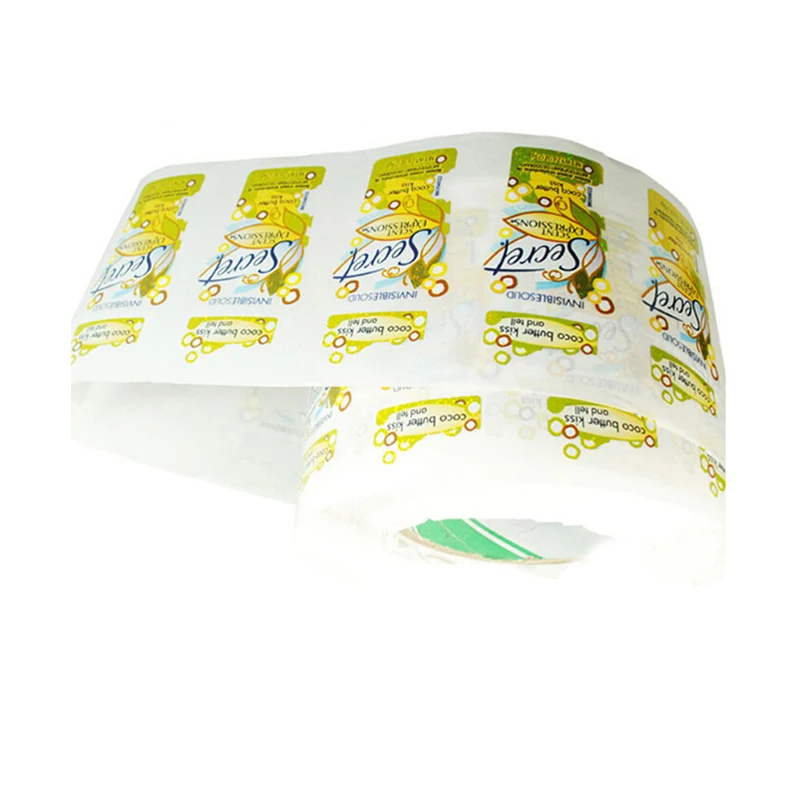 Printing custom vinyl lablels in roll for food packages label sticker Printable Custom Sticky Cookies Label Sticker