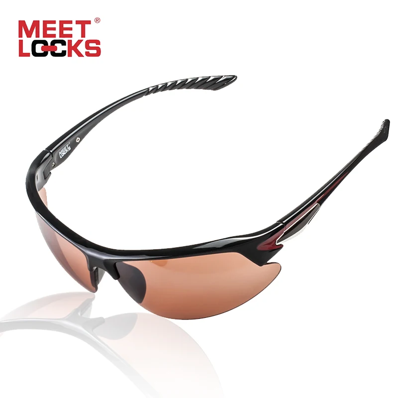 MEETLOCKS Cycling Glasses Sports Sunglasses Men Shatterproof PC Lens Adjustable Sport Road MTB Mountain Bike Glasses Eyewear