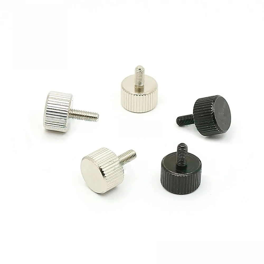 

Hand Tighten Computer Screws M3 Toolless Thumb Screw Carbon Steel Knurling Flat Head Knurled Thumb Screw