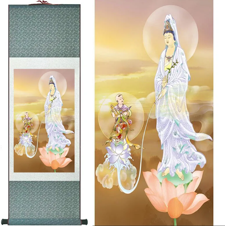 

Religion painting Traditional art Portrait painting Home Office Decoration traditional Songzi Guanyin painting